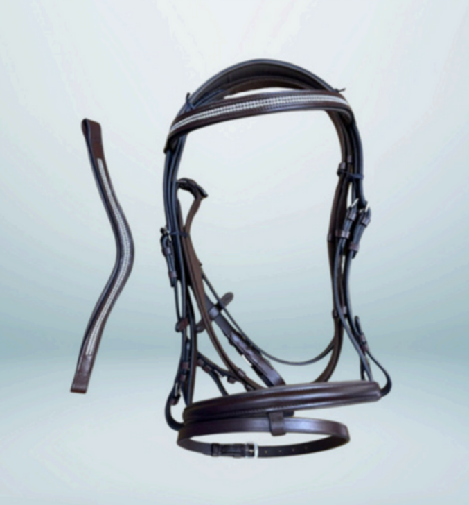 Walf Exports Leather Bridle with Leather / Web Reins