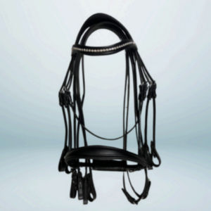 Walf Exports Leather Bridle with Double Leather Reins