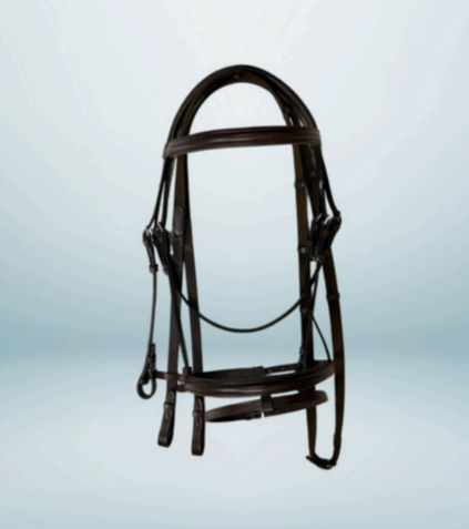 Walf Exports Leather Bridle with Leather Reins