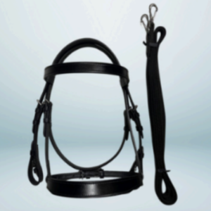 Walf Exports Leather Bridle With Leather/Web Reins