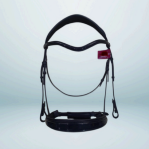 Walf Exports Patent Leather Bridle With Leather Reins