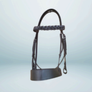 Walf Exports Patent Leather Bridle With Leather Reins