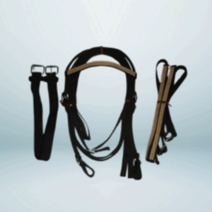 Walf Exports Western PP Headstall With Carved Leather