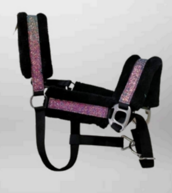 Walf Exports Fluffy Horse Halter With Glitter Ribbon