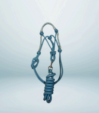 Walf Exports Leather Braided Rope Halter With Lead Rope