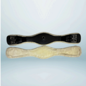 Walf Exports Leather Anatomical Girth With Fur/Sheep Skin