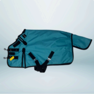 Walf Exports Miniature 1200D No Fill Polyester Rug Teal With Black