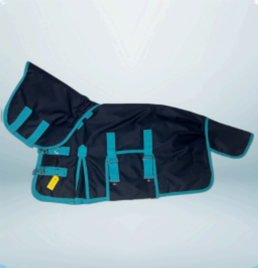 Walf Exports Miniature 1200D No Fill Polyester Combo Rug Navy With Black