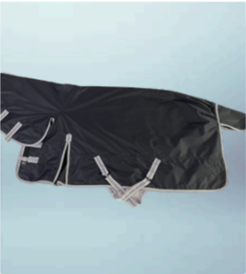 Walf Exports 1200D Polyester 150G Fill Combo Rug Grey / White Binding