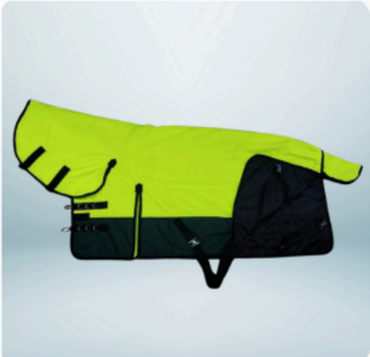 Walf Exports 1200D 200G Fill Polyester Combo Rug Florecent With Black