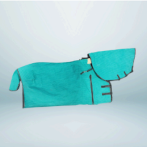 Walf Exports 20OZ Wool Lined Canvas Combo Rug Green With Black