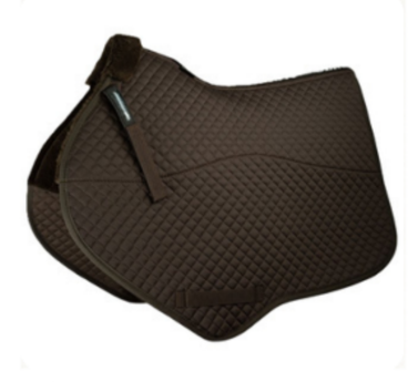 English Close Contact Saddle Pad With Faux Fur