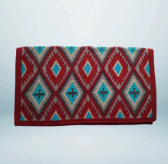 Walf Exports Western Turquoise Diamond Design Saddle Pad