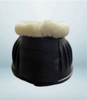 Walf Exports Velcro Closure Rubber Bell Boots with Fur